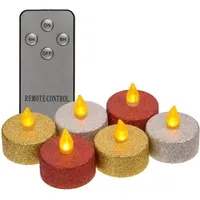 LED Teelichter mit Fernbedienung, Timer Funktion, 6er Set Teelicht Kerze flammenlos