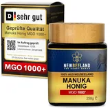 NEWBEELAND Manuka Honig MGO 1000+ – 250 g – lichtgeschütztes Glas, 100% purer...