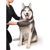 beeztees Dirty Dog Grooming Mitt Fellpflege grau L