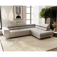 Ecksofa mit Schlaffunktion und Bettkasten VENUS L wohnlandschaft l-form, Ecksofa federkern - Eckcouch Beige - Beige