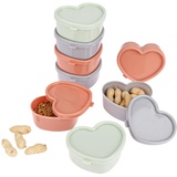 VIKY® 8er-Set Kleine Dosen mit Deckel Plastik,Gefrierdosen Klein,Mini Dosen mit Deckel zum Einfrieren,Kleine Tupperdose mit Deckel,Frischhaltedosen mit Deckel Klein,Gefrierdosen Set für Soßen,Dips