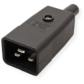 Bachmann 915.175 Kaltgeräte-Steckverbinder Stecker Gesamtpolzahl: 2 16 A Schwarz