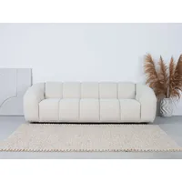 3-Sitzer ANDAS "Maribik" Sofas Gr. B/H/T: 247cm x 74cm x 100cm, Flausch, beige (light beige) Big-Sofa, recycelter Boucle-Stoff, plüschig, Breite 247 cm