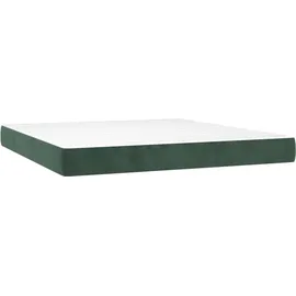 vidaXL Boxspringbett 180 x 200 cm Dunkelgrün