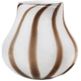 Broste Copenhagen Vase, Glas, Weiß Taupe, 22
