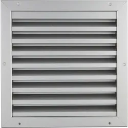 UPMANN Wetterschutzgitter eckig zum Einbauen - Aluminium silber eloxiert , 345 x 345 mm