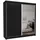 altdecor Schiebetürenschrank Parti 200 x 216 x 61 cm Schwarz