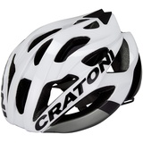 Cratoni Unisex – Erwachsene C-Bolt Fahrradhelm, Weiß/Schwarz, 59-62