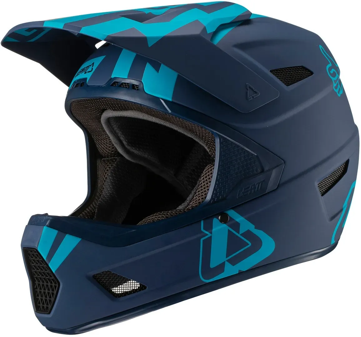 Leatt DBX 3.0 DH V19 Stadium Ink Downhill Helm, blauw, XL Voorman