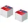 Herlitz 2x Herlitz Zettelbox Nachfüller / mit je 700 Blatt Notizblätter / Größe: 9x9x9cm