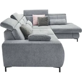 Set One by Musterring Ecksofa, blau (famosa blau), SET ONE BY MUSTERRING, Sofas, B/H/T: 317cm x 86cm x 220cm, Flachgewebe, Armlehne links, Sitztiefenverstellung,Kopfteilverstellung,Bettfunktion,Schubkasten, 100% Polyester, Ecksofa, Kaltschaumpolsterung, Flachgewebe, whlw.