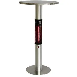 Jet-Line Tisch mit Heizfunktion Capella Edelstahl Heizstrahler 1500 W