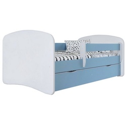 Kindermöbel 24 Bett Kinderbett Jona inkl. Rollrost + Matratze blau