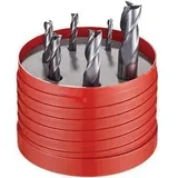 Dormer Schaftfräserset Nr.933 D.3/4/5/6/8/10mm Z.3 VHM TiAlN 6tlg.Runddose Dormer