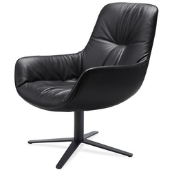 Cocktail Lounge Chair Leya Freifrau schwarz, Designer Hoffmann Kahleyss Design, 88x60x76 cm