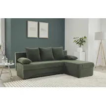Jockenhöfer Ecksofa Mikrofaser L-Form 3-Sitzer Grün