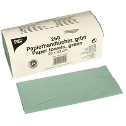 PAPSTAR 250 Blatt Handtuchpapier V-Falz 23 cm x 25 cm grün Zick Zack, 1-lagig