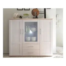 HBZ MEBLE Highboard 156 x 137 x 46 cm Weiß