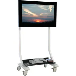 TV Wagen, TV Rack für Fernseher bis 70 Zoll mit schwarzer Ablage
