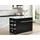 vente-unique Kücheninsel Meili 130 x 90 x 65 cm Schwarz/Weiß