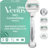 Gillette Comfortglide Sensitive Rasierer + 3 Klingen