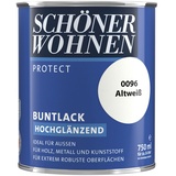 Schöner Wohnen Buntlack, altweiß , hochglänzend - weiss