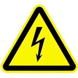 Aufkleber Warnung vor elektrischer Spannung ISO 7010, Folie, 200 mm SL