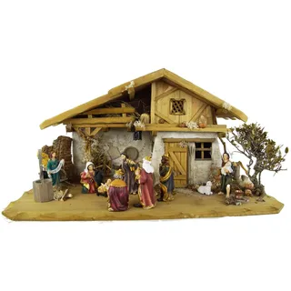 Krippenbaustudio Böhner Wunderschöne Weihnachtskrippe Olbernhau inkl. 11-tlg. Figurensatz K 604