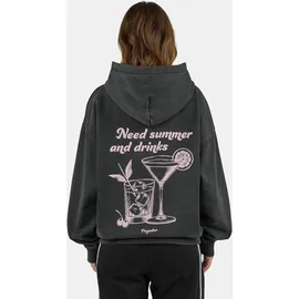 Pegador Hoodie bedruckt vintage schwarz L