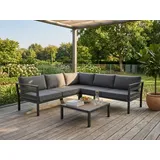 Brafab Weldon Loungeset Aluminium schwarz