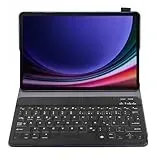Cazy Tablet-Hülle mit Tastatur geeignet für Samsung Galaxy Tab S10 FE/Tab S9 FE/Tab S9 - QWERTZ Bluetooth Tastatur-Hülle - Schwarz