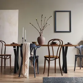 ML-Design Tischbeine 2er Set 40x71 cm X-Form, aus Stahl Schwarz | 2 Stück 40xH71cm, Tischkufen Möbelfüße für DIY-Projekte