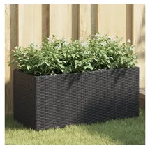vidaXL Pflanzkübel mit 2 Töpfen 72 x 30 x 32 cm Schwarz