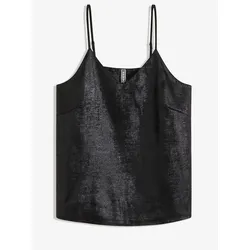bonprix Top mit Glanzeffekt, schwarz, 34