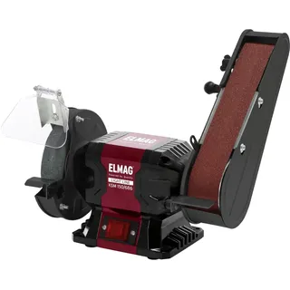 ELMAG Kombi-Schleifmaschine KSM 150/686 | Schleifscheibe & Schleifband | 230 V | 250 W | Grobschliff | Bandschleifer & Schleifbock