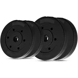 wuuhoo® Zement Hantelscheiben Mike 30/35mm, Langhantelgewichte Set 20kg - 30kg, beschichtet in Schwarz, 1,25, 2,5, 5, 10 kg, Zement Kunststoff Gewichtscheiben Set 3-30kg