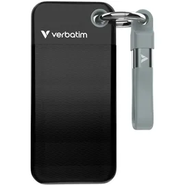 Verbatim Pocket SSD 2 TB USB 3.2 Typ-C schwarz-grau