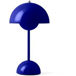 &Tradition - Flowerpot Akku Tischleuchte VP9 mit magnetischem Ladekabel, glänzend, kobaltblau