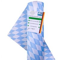Sensalux Light Tischdeckenrolle, Oeko-TEX ® 100 - Made in Germany - 25m lang, 1,10m x 25m, Bayern - blau/weiß, stoffähnliches Vlies, ideal für Jede Party, Vereinsfeier, Geburtstagsfeier