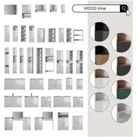 Vicco Irma Midischrank 30 x 81 cm Anthrazit/Artisan Spanplatte