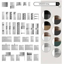 Vicco Badezimmerregal, Irma, 30 x 30 x 81 cm