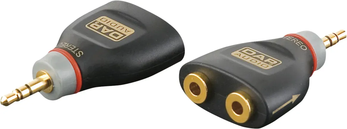 DAP XGA44 - mini-jack/M stereo to 2 x mini-jack/F - incl. 4 x 10 kOhm resistors Inkl. 4 x 10 kOhm Widerstände