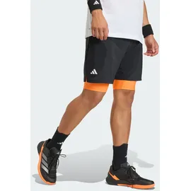 adidas Club Tennis Climacool 2-in-1 Shorts schwarz|orange L