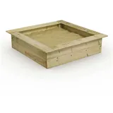 Wickey Holzsandkasten King Kong 120 x 120 cm mit Sitzrand beige