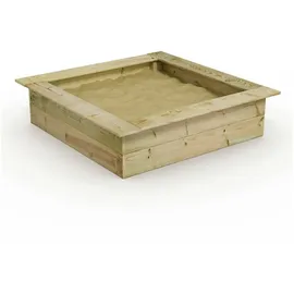 Wickey Holzsandkasten King Kong 120 x 120 cm mit Sitzrand beige