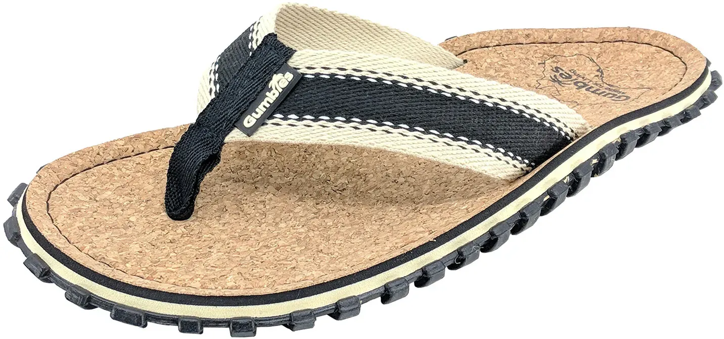 Gumbies Herren Kork Zehentrenner (vegan) - 48 - Corker Black