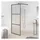 vidaXL Duschwand Walk-In-Dusche 80 x 195 cm ESG mattiert schwarz
