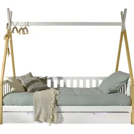 58 aufm Kessel Karyn 6 Kinderbett 206x96x185 Weiß/natur