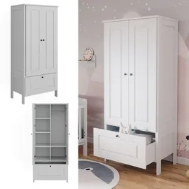 VitaliSpa Kinderkleiderschrank Ajaton 83,3 x 187 cm Spanplatte weiß