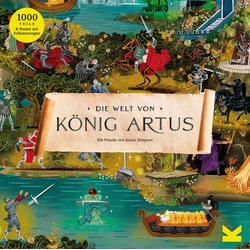 Laurence King Puzzle Die Welt von König Artus, 1000 Puzzleteile bunt